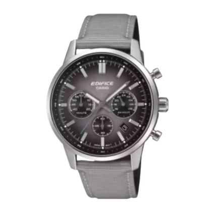 Casio Edifice EFR-575C-8A Standard Chronograph Grey Cloth Band Men Watch